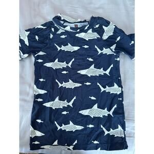 Tea Collection  navy shark rashguard Shirt size 8